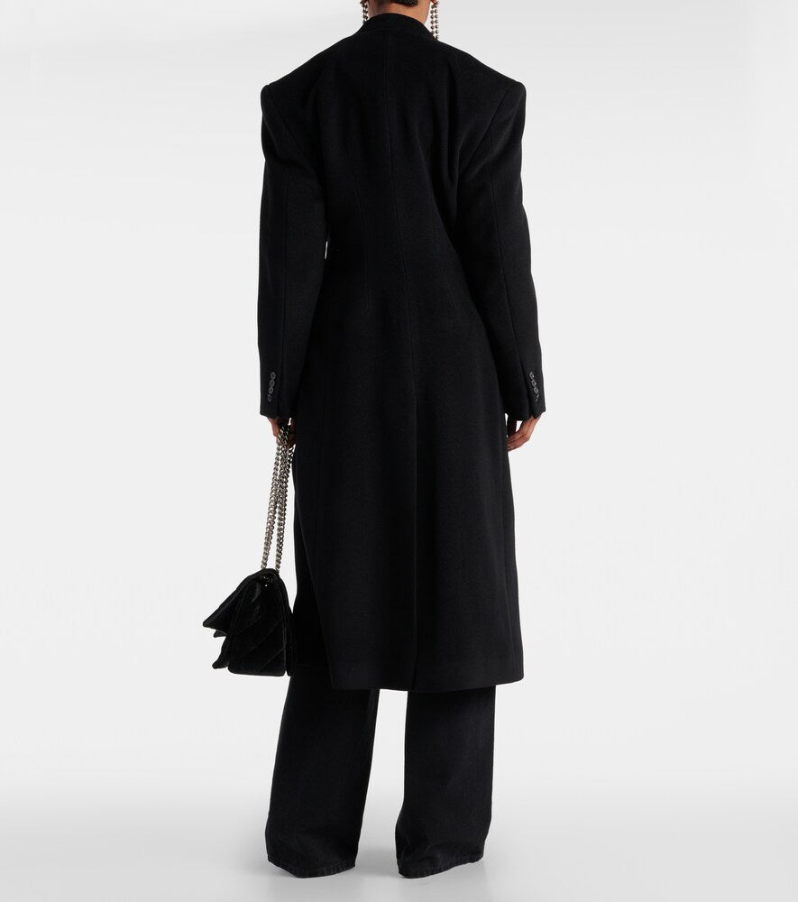Balenciaga Cinched cashmere and wool coat