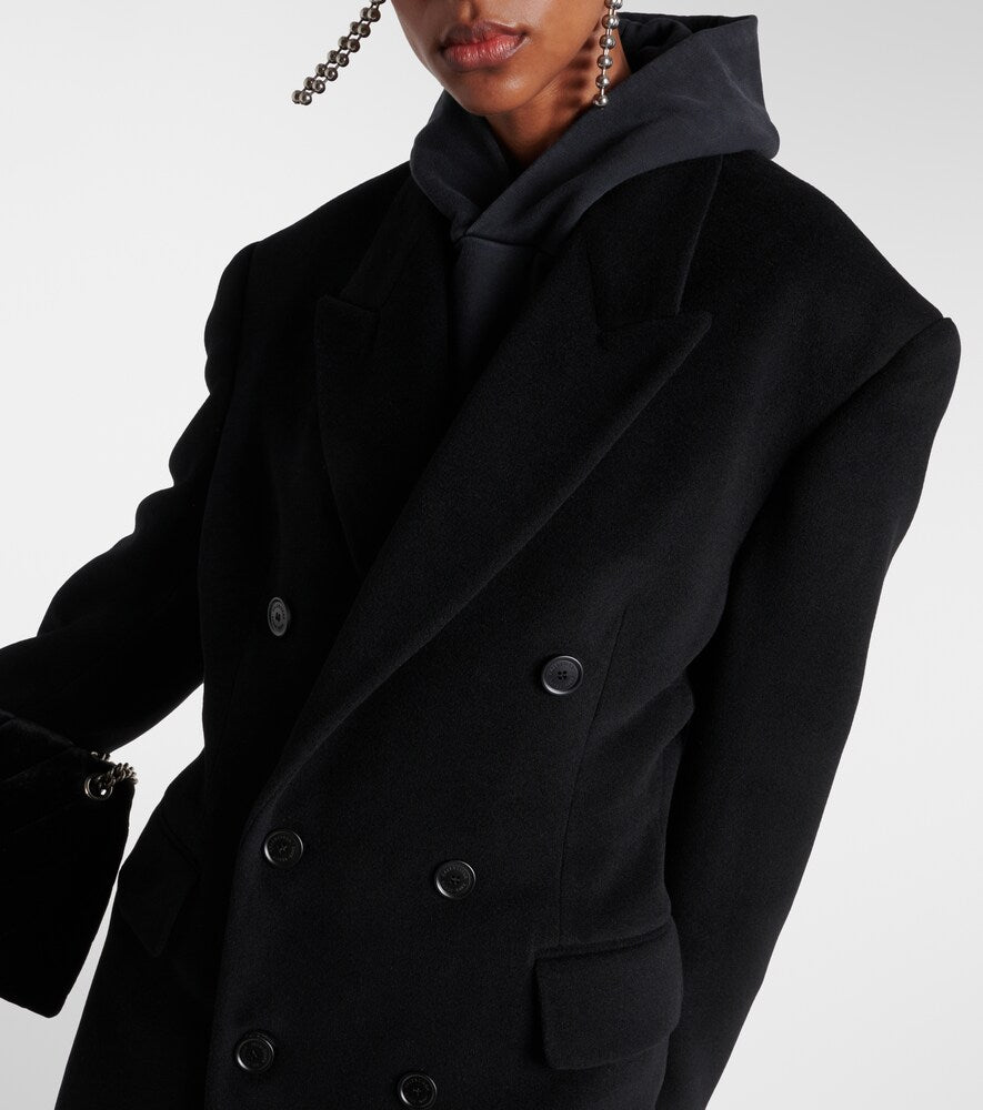 Balenciaga Cinched cashmere and wool coat