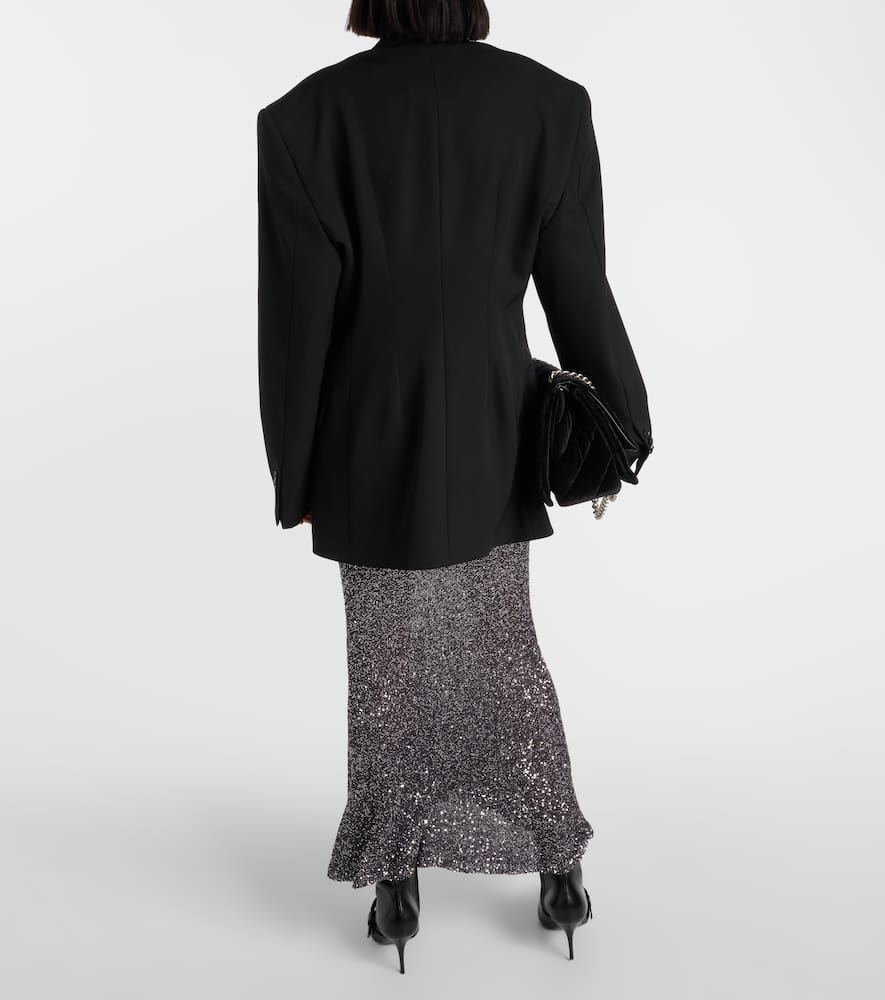 Balenciaga Cinched double-breasted wool blazer