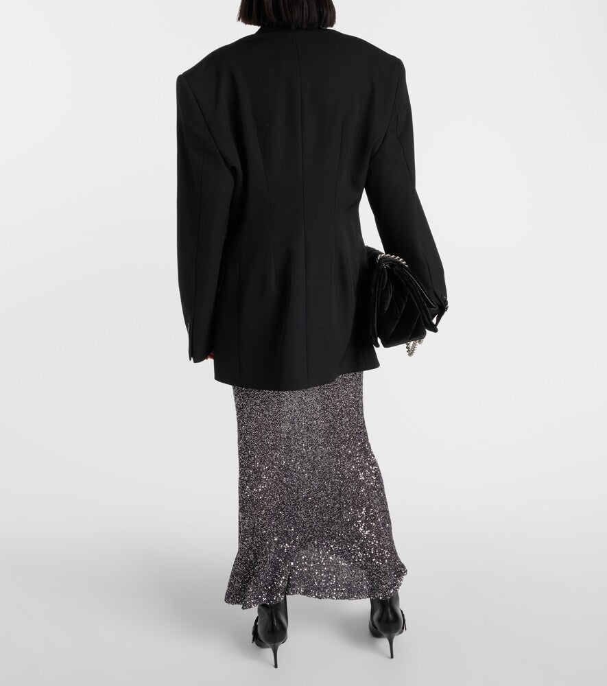 Balenciaga Cinched double-breasted wool blazer