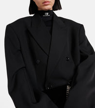 Balenciaga Cinched double-breasted wool blazer