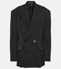 Balenciaga Cinched double-breasted wool blazer - Balenciaga 束腰双排扣羊毛西装外套