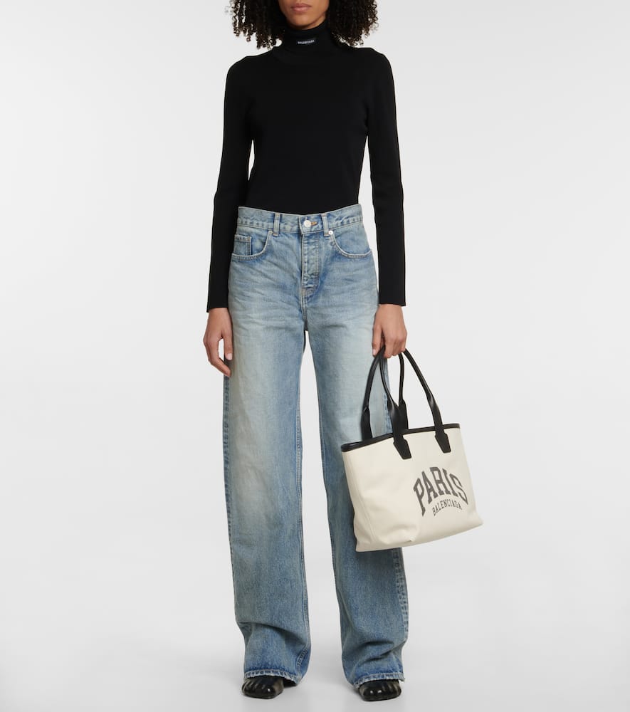 Balenciaga Cities Paris Jumbo Small canvas tote