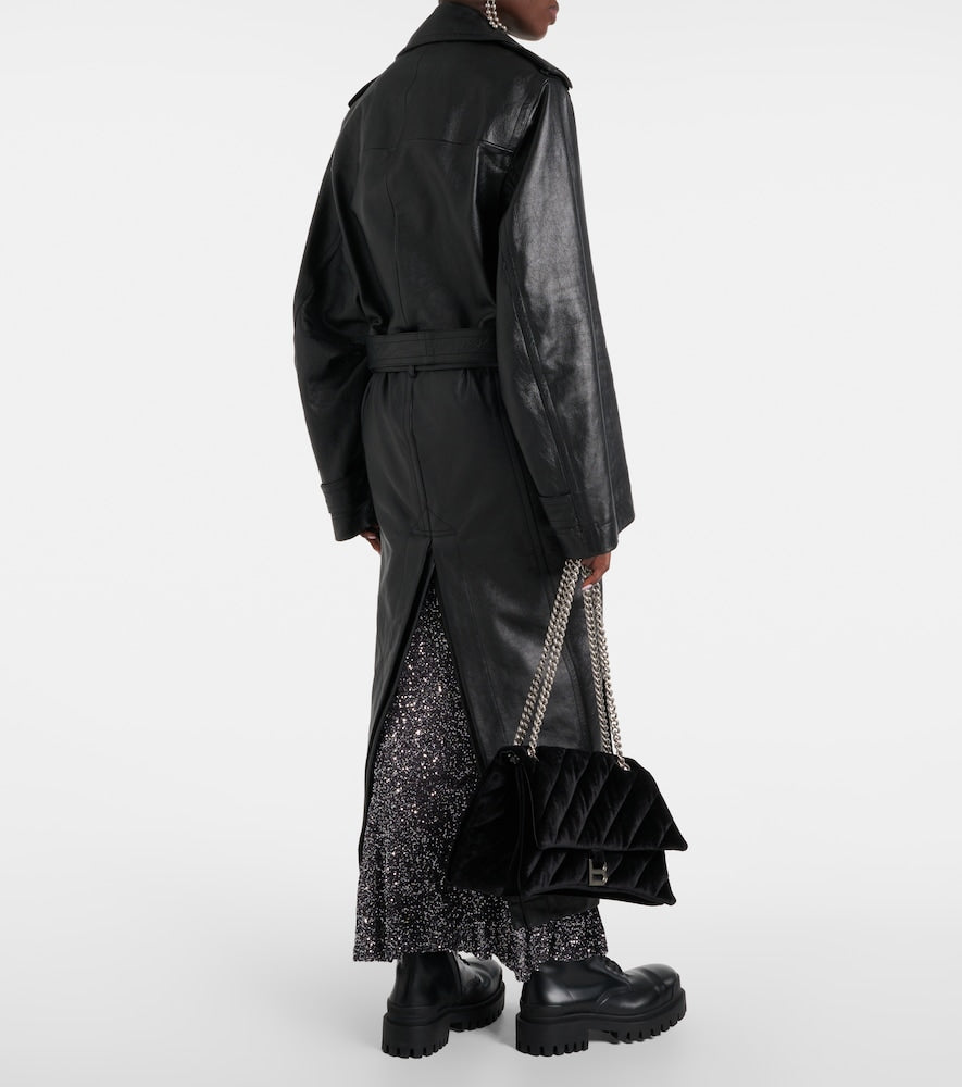 Balenciaga Cocoon leather trench coat