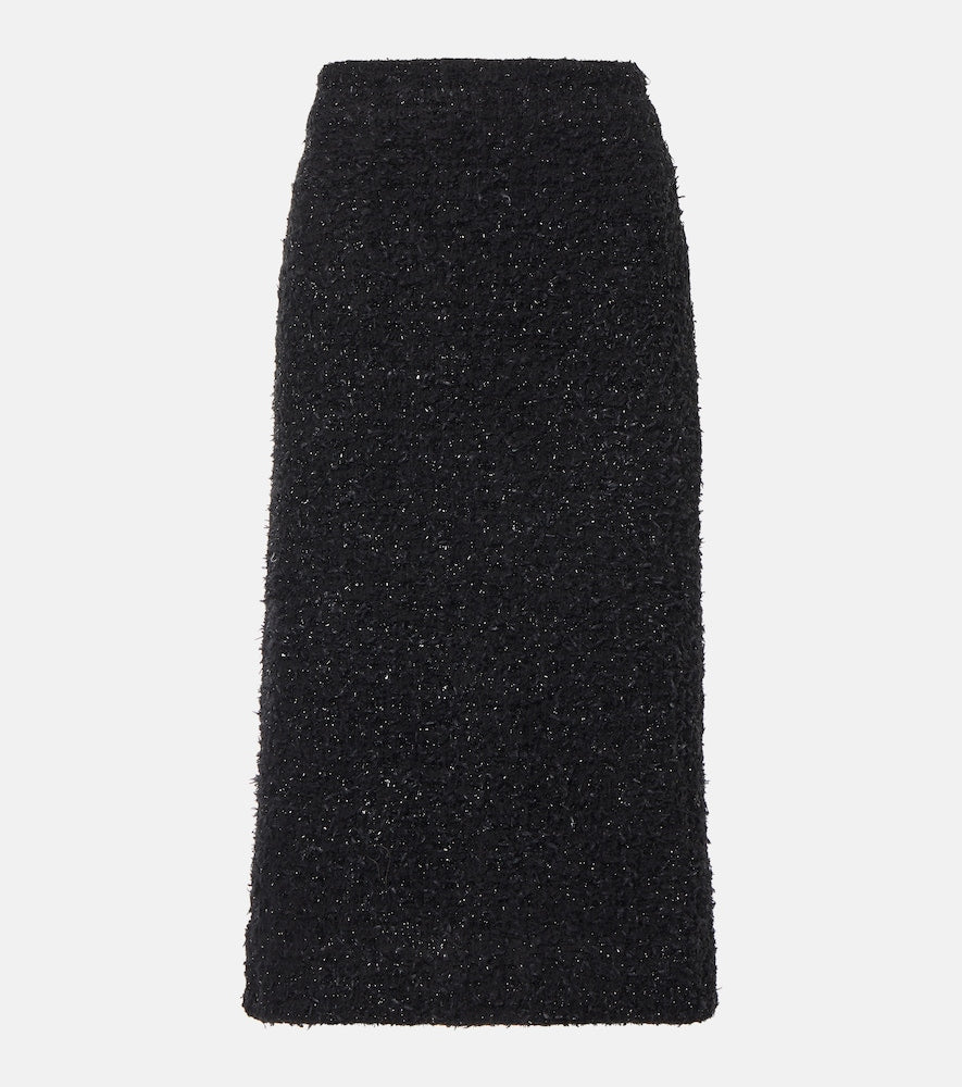 Balenciaga Cotton-blend tweed midi skirt - Balenciaga 棉混纺粗花呢中长裙