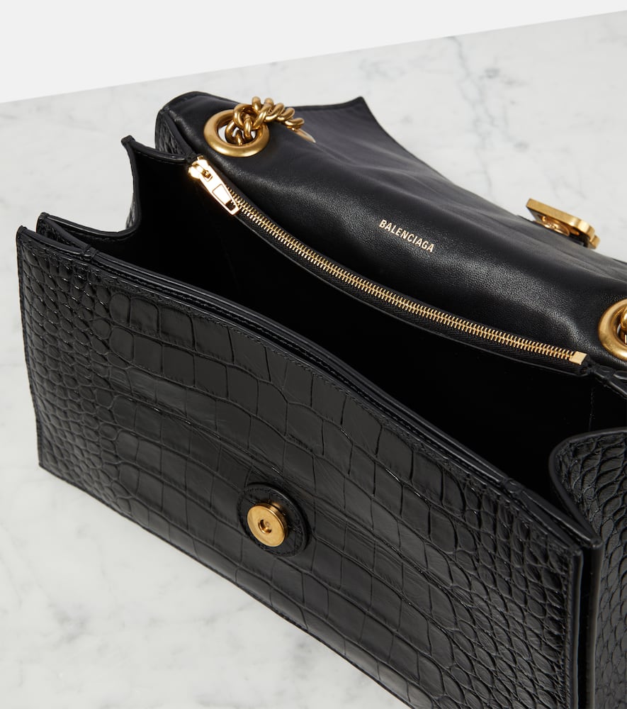 Balenciaga Crush Medium croc-effect leather shoulder bag