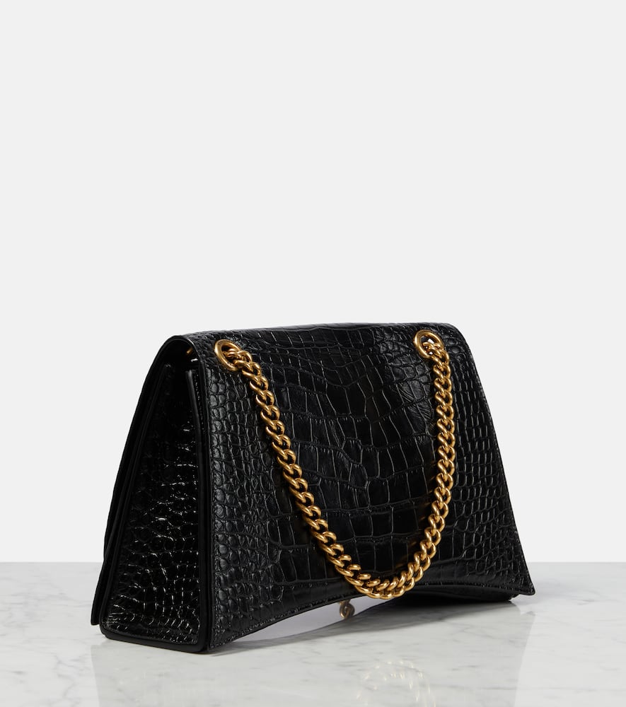 Balenciaga Crush Medium croc-effect leather shoulder bag