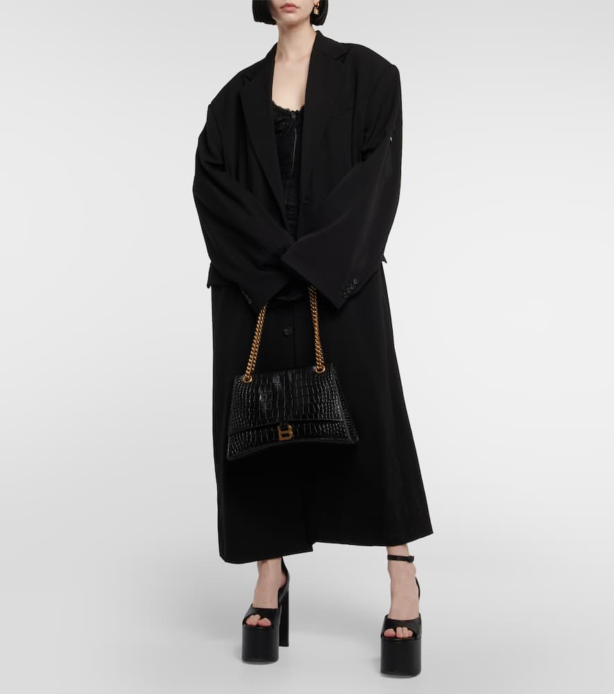 Balenciaga Crush Medium croc-effect leather shoulder bag