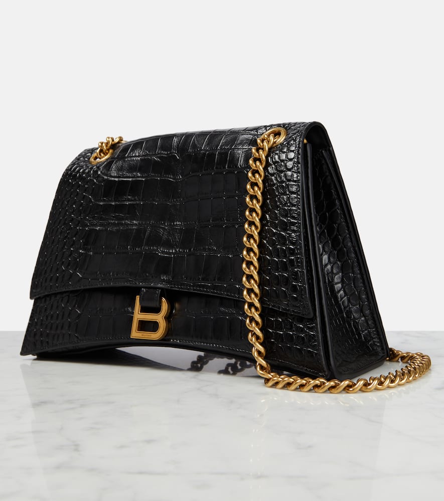 Balenciaga Crush Medium croc-effect leather shoulder bag