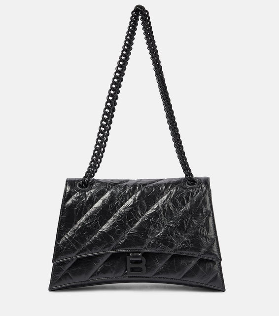 Balenciaga Crush Medium leather shoulder bag. Shop Balenciaga Shoulder Bags for women now.