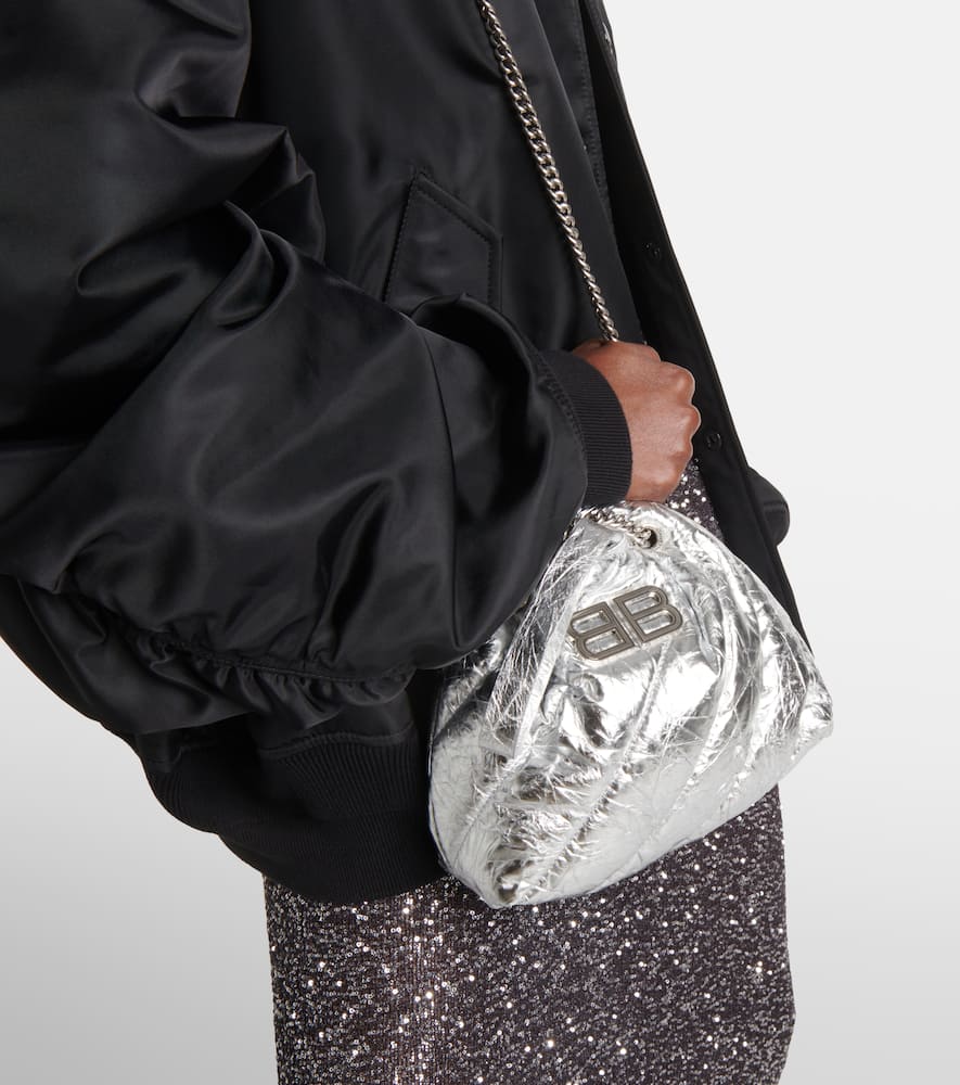 Balenciaga Crush Mini metallic leather crossbody bag