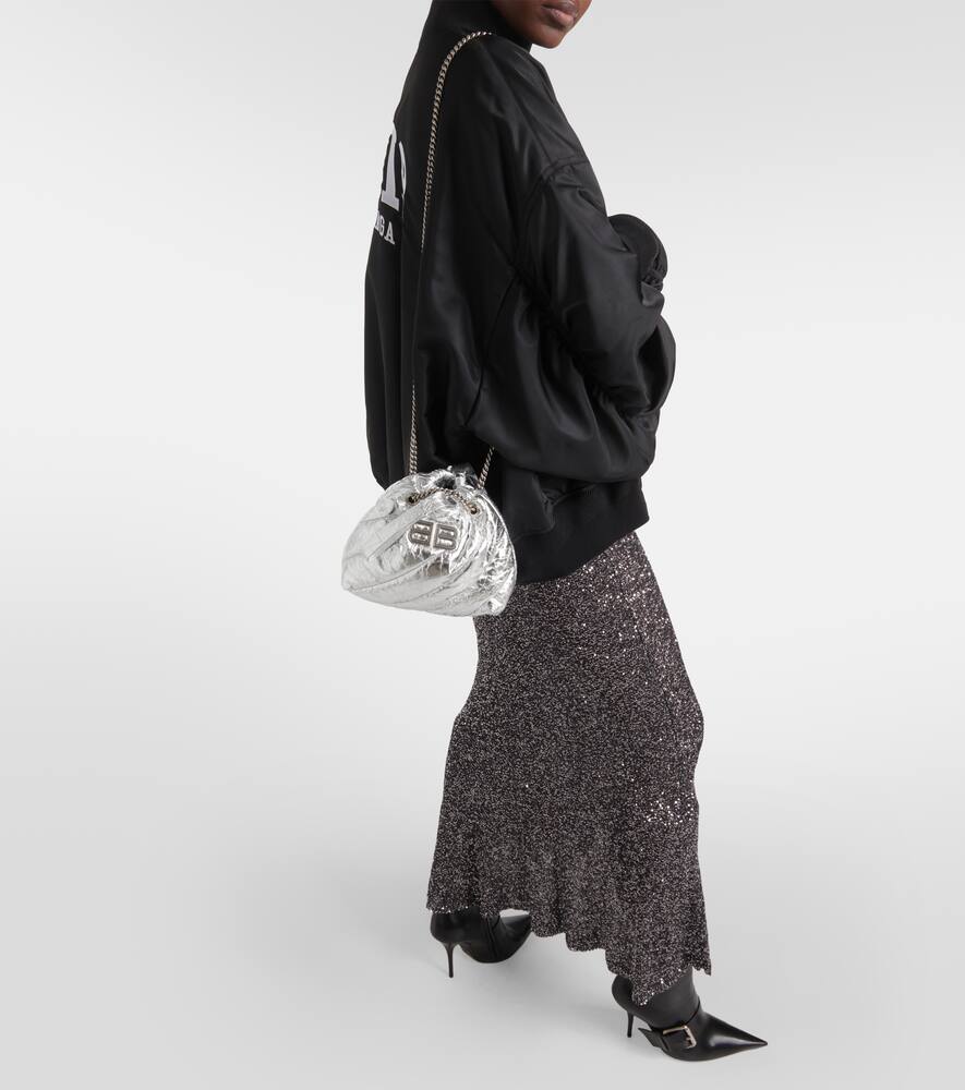 Balenciaga Crush Mini metallic leather crossbody bag