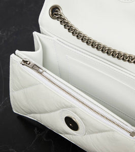 Balenciaga Crush Mini quilted leather wallet on chain