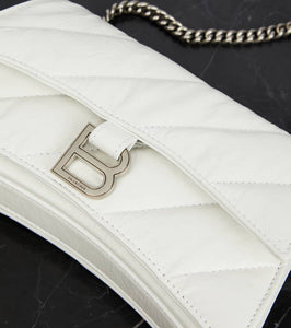 Balenciaga Crush Mini quilted leather wallet on chain
