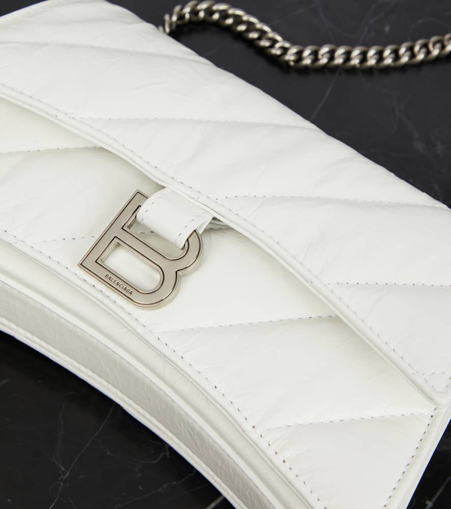 Balenciaga Crush Mini quilted leather wallet on chain