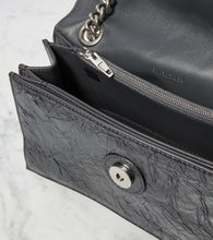Balenciaga Crush Small metallic leather shoulder bag