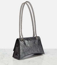 Balenciaga Crush Small metallic leather shoulder bag