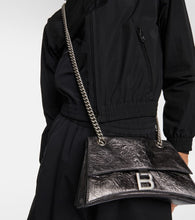 Balenciaga Crush Small metallic leather shoulder bag