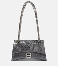 Balenciaga Crush Small metallic leather shoulder bag. Shop Balenciaga Shoulder Bags for women now.