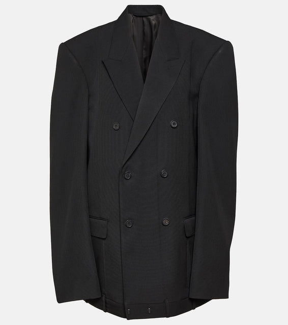 Balenciaga Deconstructed double-breasted wool jacket