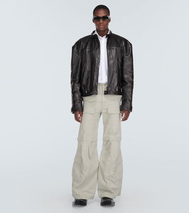 Balenciaga Deconstructed oversized leather jacket