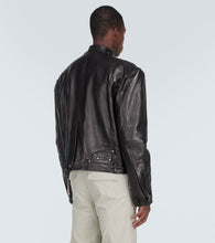 Balenciaga Deconstructed oversized leather jacket