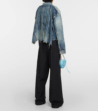 Balenciaga Distressed oversized denim jacket