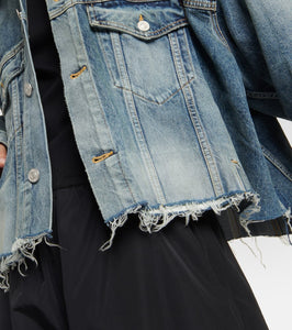 Balenciaga Distressed oversized denim jacket