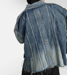 Balenciaga Distressed oversized denim jacket