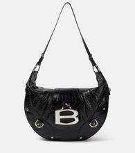 Balenciaga Essex embossed leather shoulder bag. Shop Balenciaga Shoulder Bags for women now.