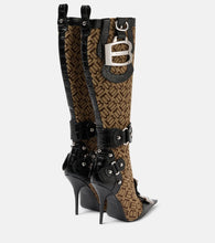 Balenciaga Essex leather-trimmed knee-high boots