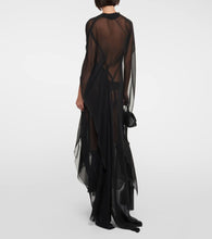 Balenciaga Gathered semi-sheer chiffon gown