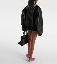 Balenciaga Hooded leather jacket