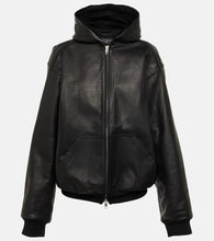 Balenciaga Hooded leather jacket