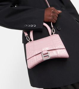 Balenciaga Hourglass Small croc-effect tote bag