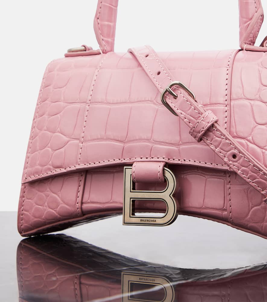 Balenciaga Hourglass Small croc-effect tote bag