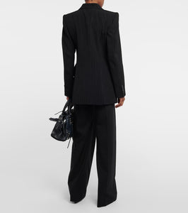 Balenciaga Hourglass chalk stripe wool blazer