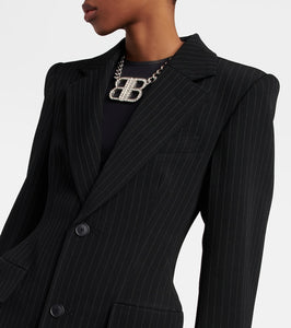 Balenciaga Hourglass chalk stripe wool blazer