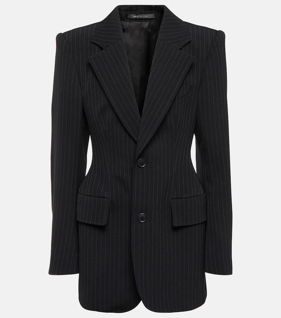 Balenciaga Hourglass chalk stripe wool blazer