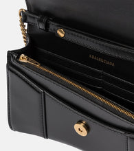 Balenciaga Hourglass leather wallet on chain