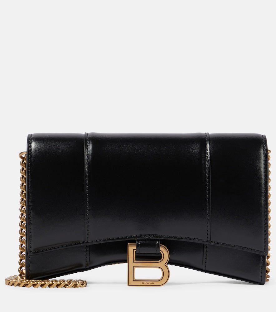 Balenciaga Hourglass leather wallet on chain - Balenciaga Hourglass 链条皮革钱包