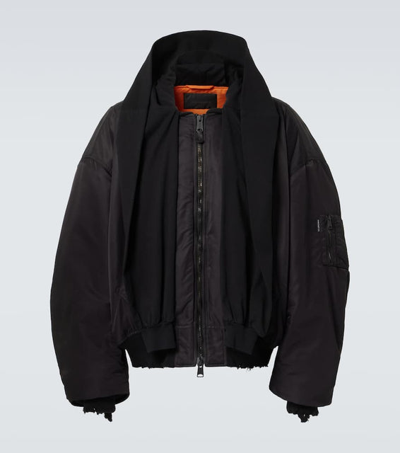 Balenciaga Incognito hooded bomber jacket