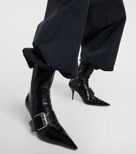 Balenciaga Knife 80 leather ankle boots