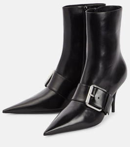 Balenciaga Knife 80 leather ankle boots
