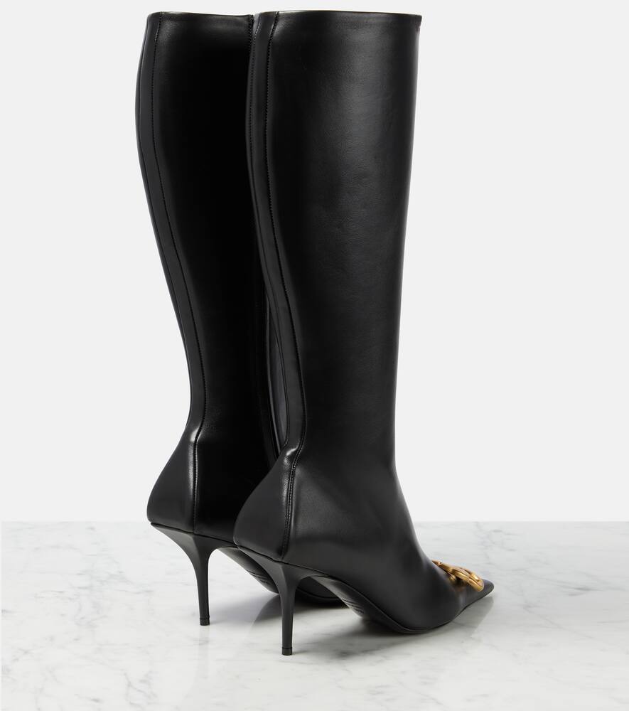 Balenciaga Knife BB leather knee-high boots