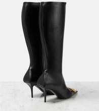 Balenciaga Knife BB leather knee-high boots
