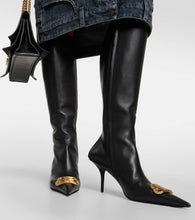 Balenciaga Knife BB leather knee-high boots
