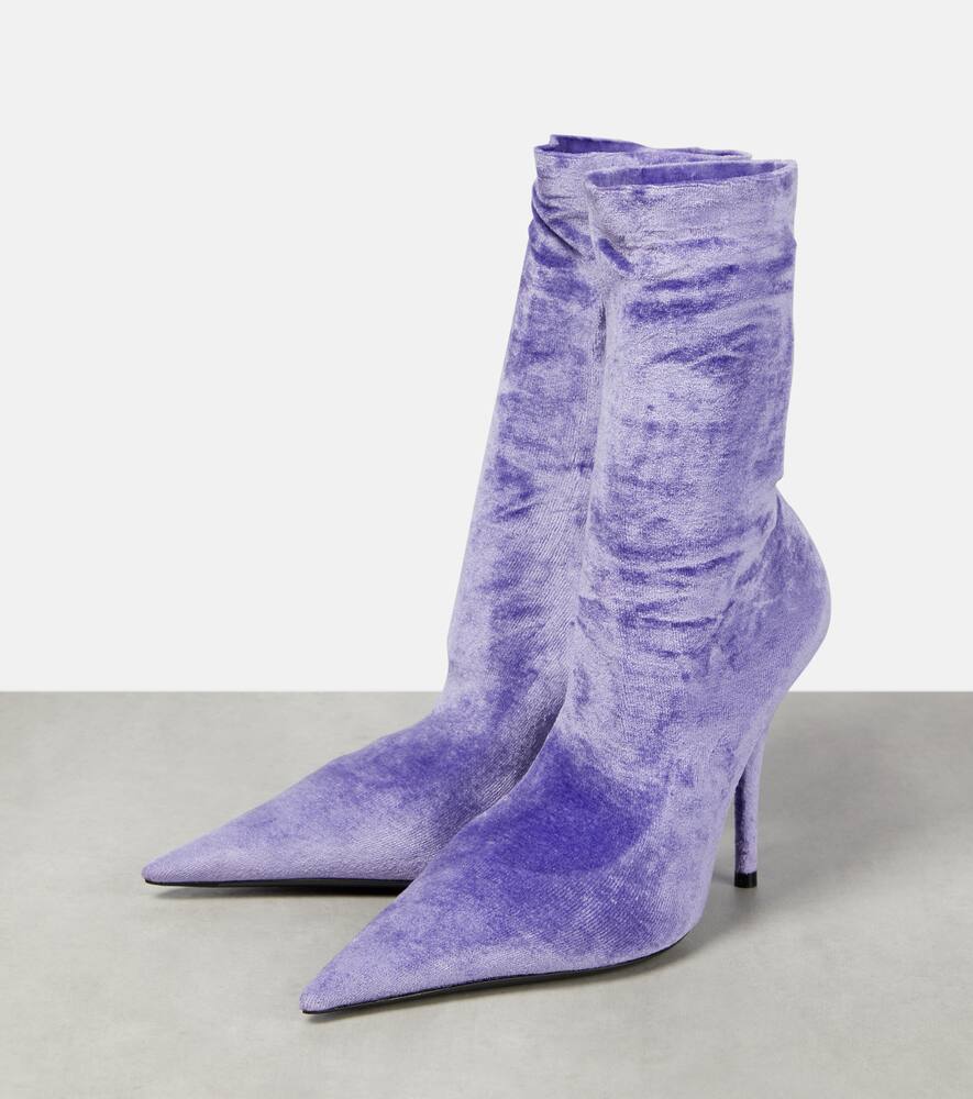 Balenciaga Knife velvet sock boots