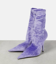 Balenciaga Knife velvet sock boots