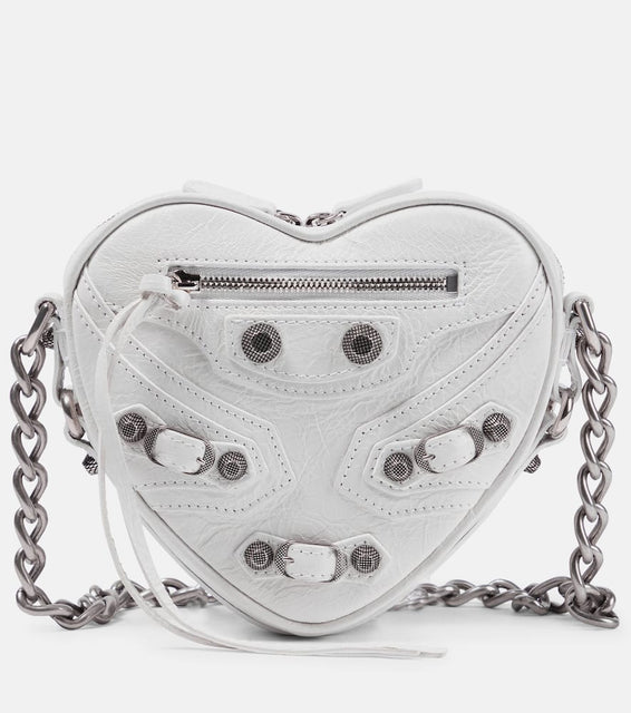 Balenciaga Le Cagole Heart Mini leather crossbody bag. Shop Balenciaga Shoulder Bags for women now.